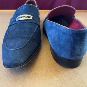 Stefano Ricci Blue Suede Loafer Shoes Size 12